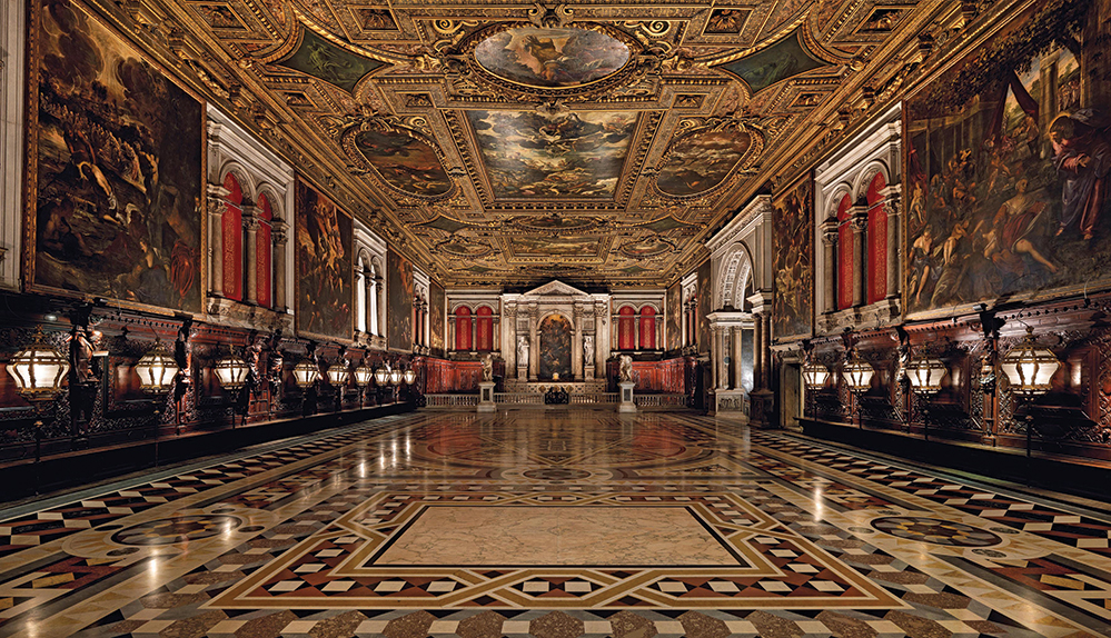 The interior of the Scuola Grande di San Rocco